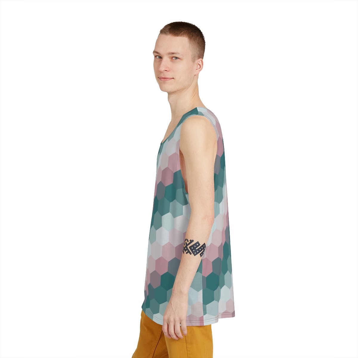 Retro Romance GH Men Sleeveless Tee - Image 5