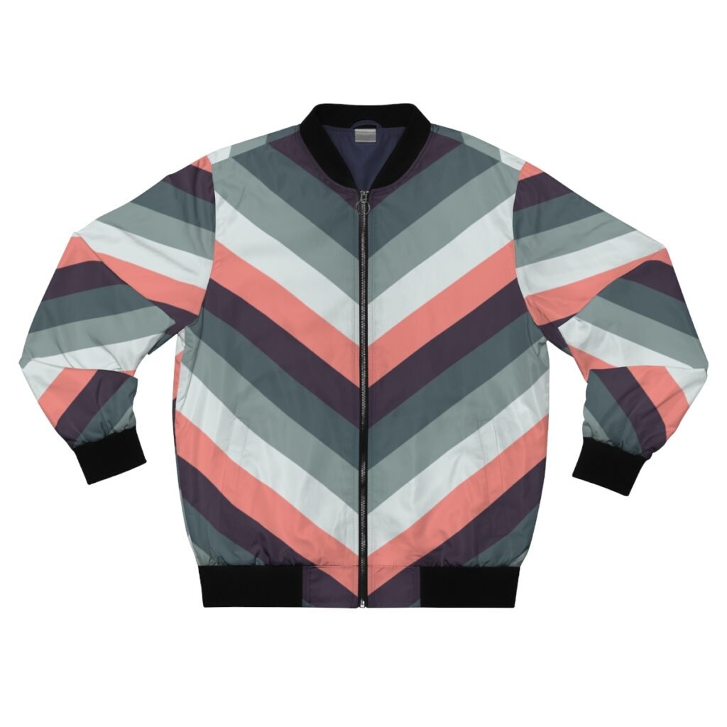 Rosy Cheeks Chevron Men Bomber Jacket
