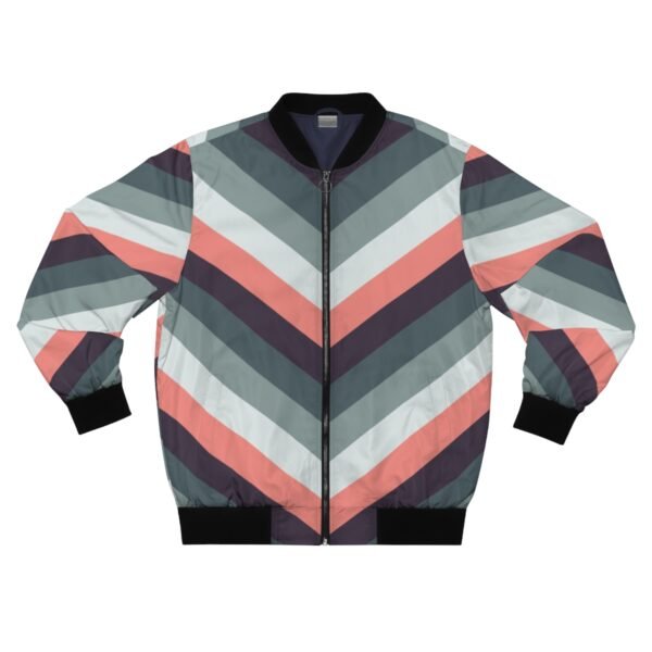 Rosy Cheeks Chevron Men Bomber Jacket - Image 3