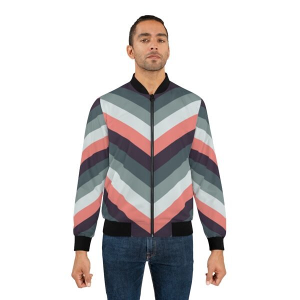 Rosy Cheeks Chevron Men Bomber Jacket - Image 4