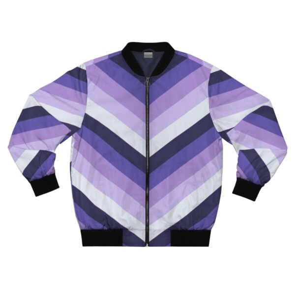 Royal Velvet Chevron Men Bomber Jacket - Image 3
