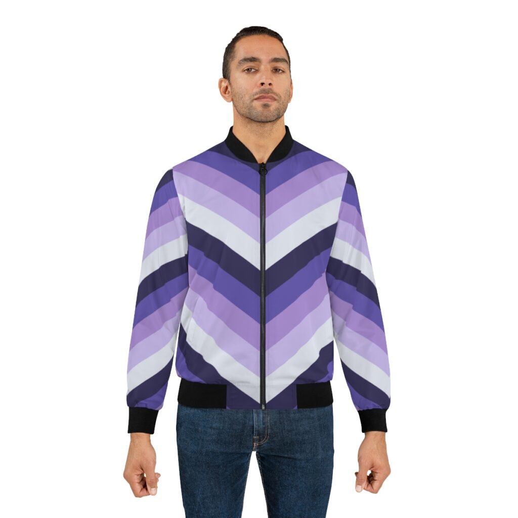Royal Velvet Chevron Men Bomber Jacket