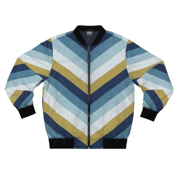 Starry Night Chevron Men Bomber Jacket - Image 3