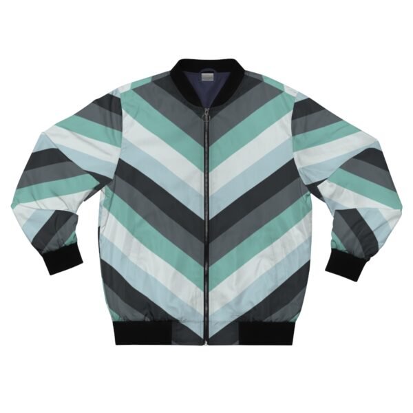 Stormy Ocean Chevron Men Bomber Jacket - Image 3