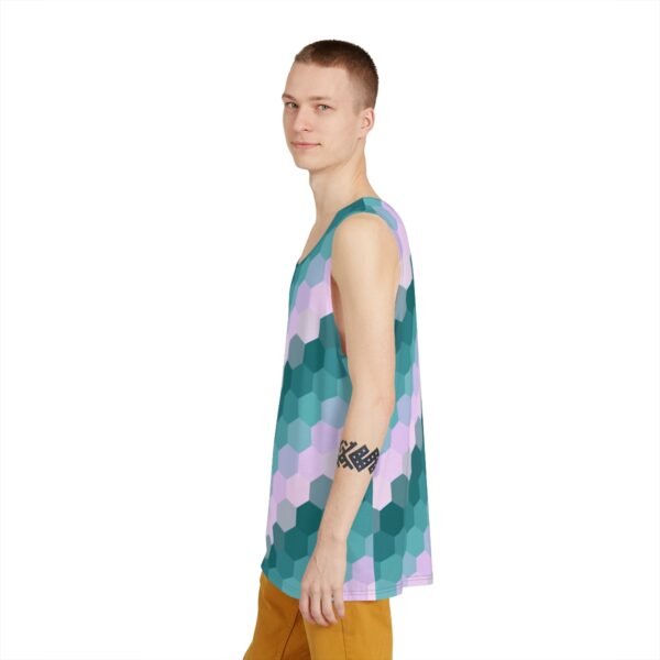 Summer Lilac GH Men Sleeveless Tee - Image 5
