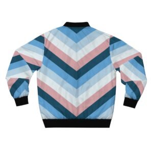 Winter Blossom Chevron Men Bomber Jacket