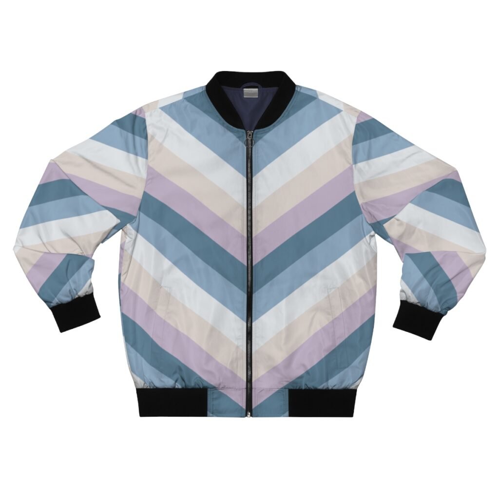 Winter Dawn Chevron Men Bomber Jacket