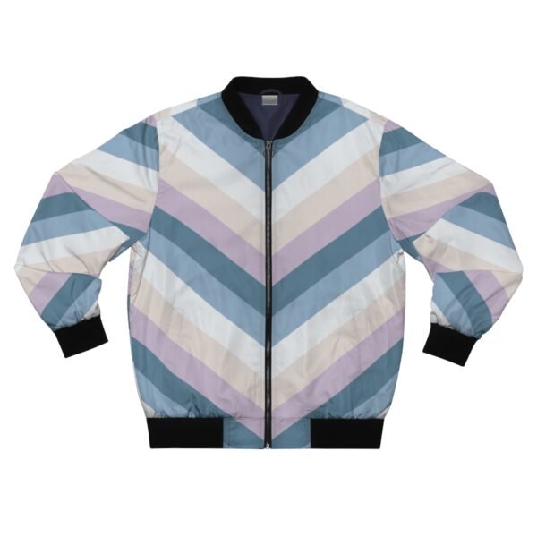 Winter Dawn Chevron Men Bomber Jacket - Image 3