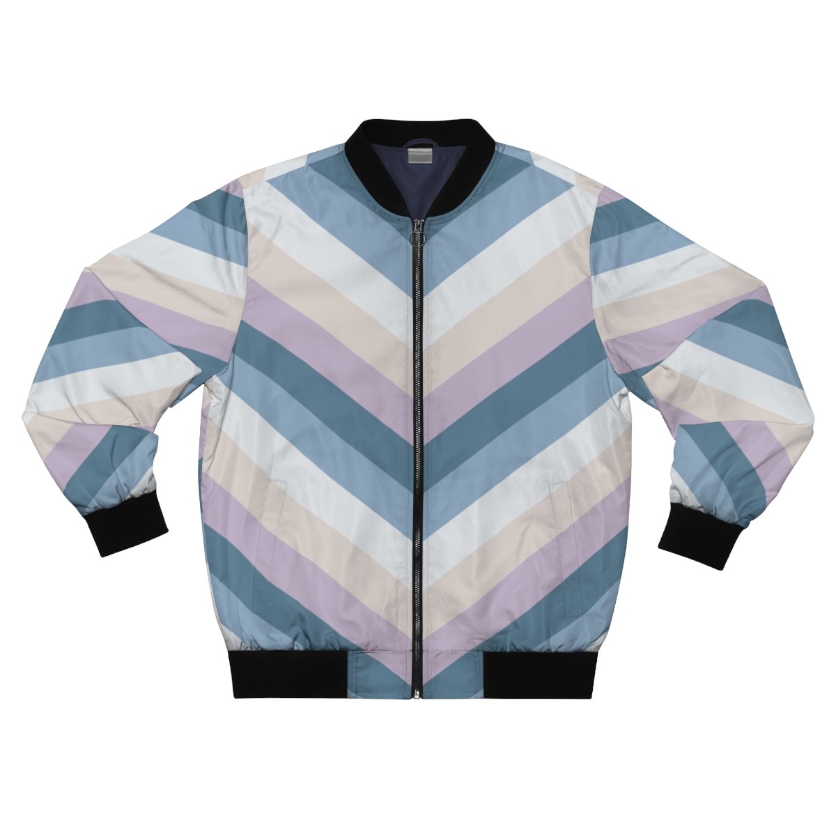 Winter Dawn Chevron Men Bomber Jacket - Image 3