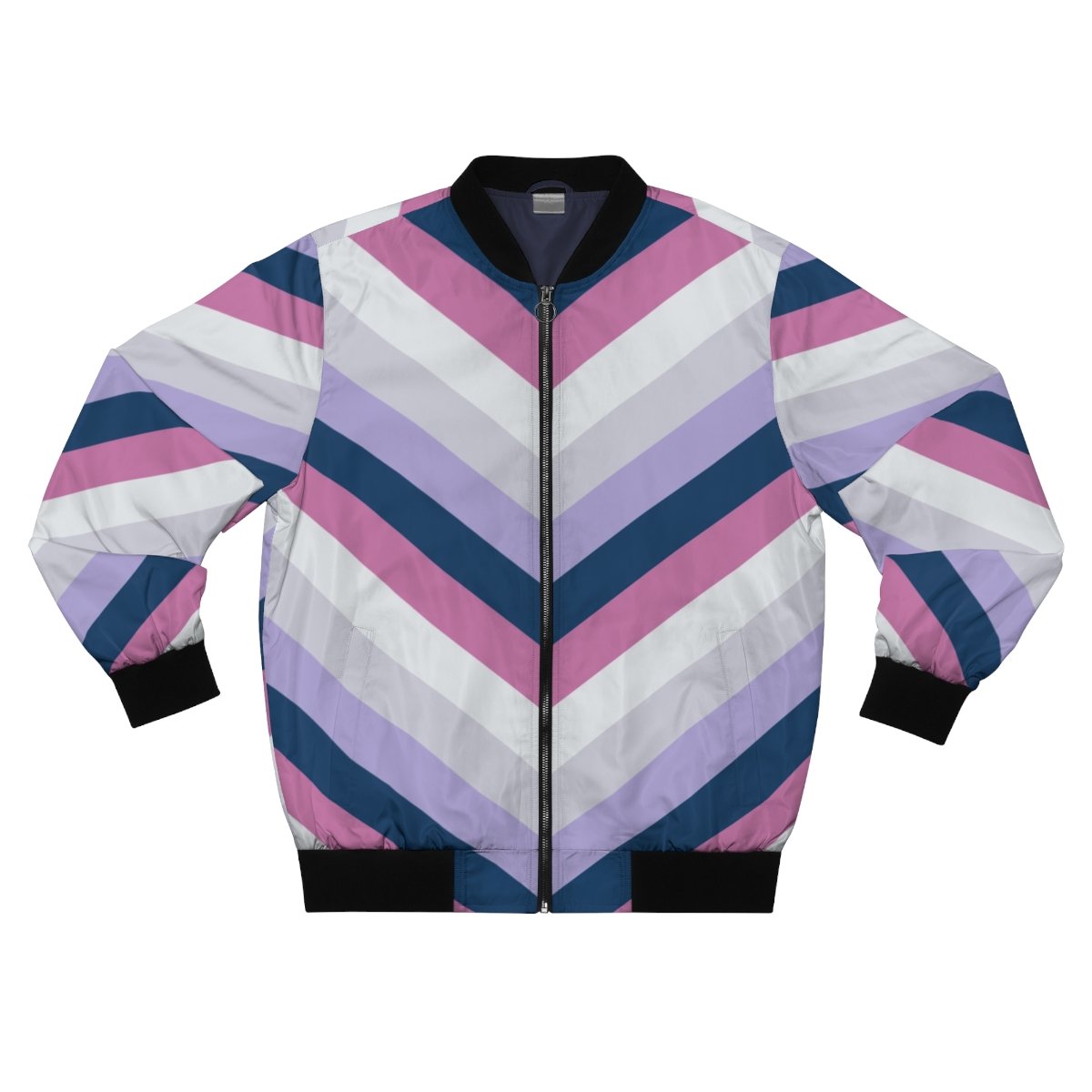 Winter Dusk Chevron Men Bomber Jacket - Image 3