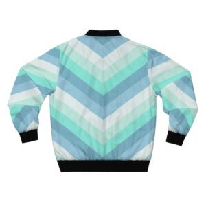 Winter Mint Chevron Men Bomber Jacket