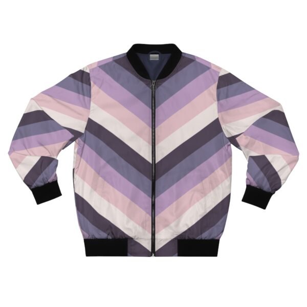 Winter Sunset Chevron Men Bomber Jacket - Image 3