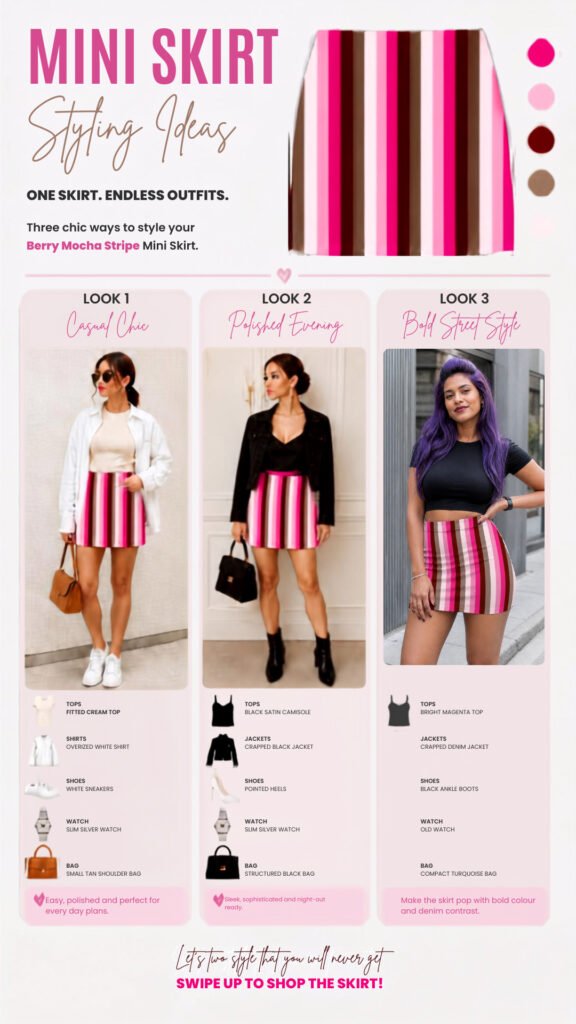 Berry Mocha LGHP Mini Skirt