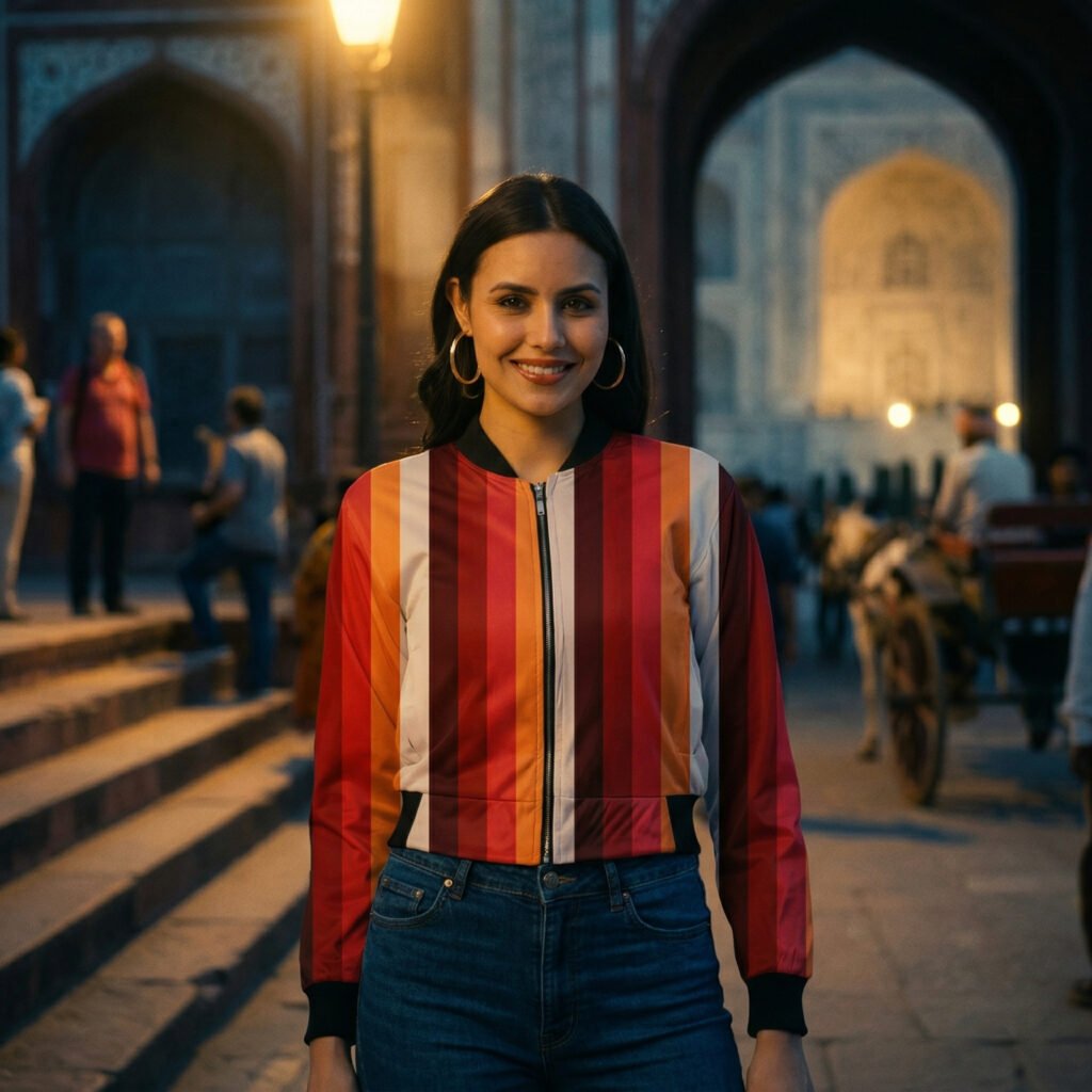 Berry Sunset LGHP Women Bomber Jacket