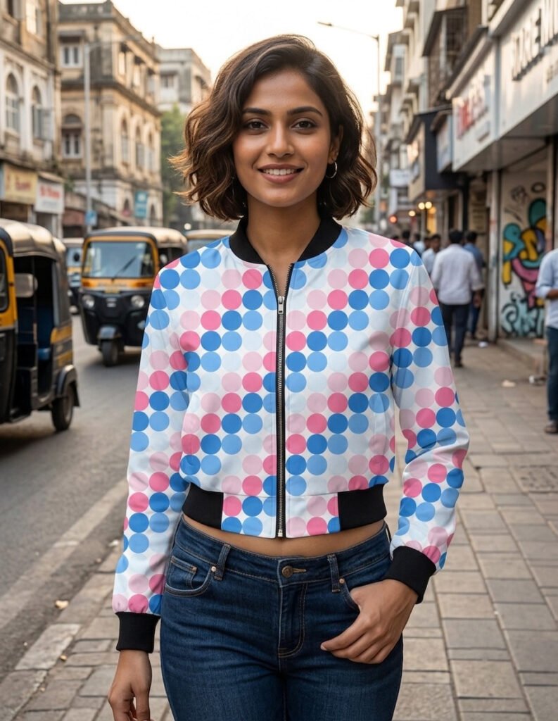 Clouded Rose PC Women Bomber Jacket