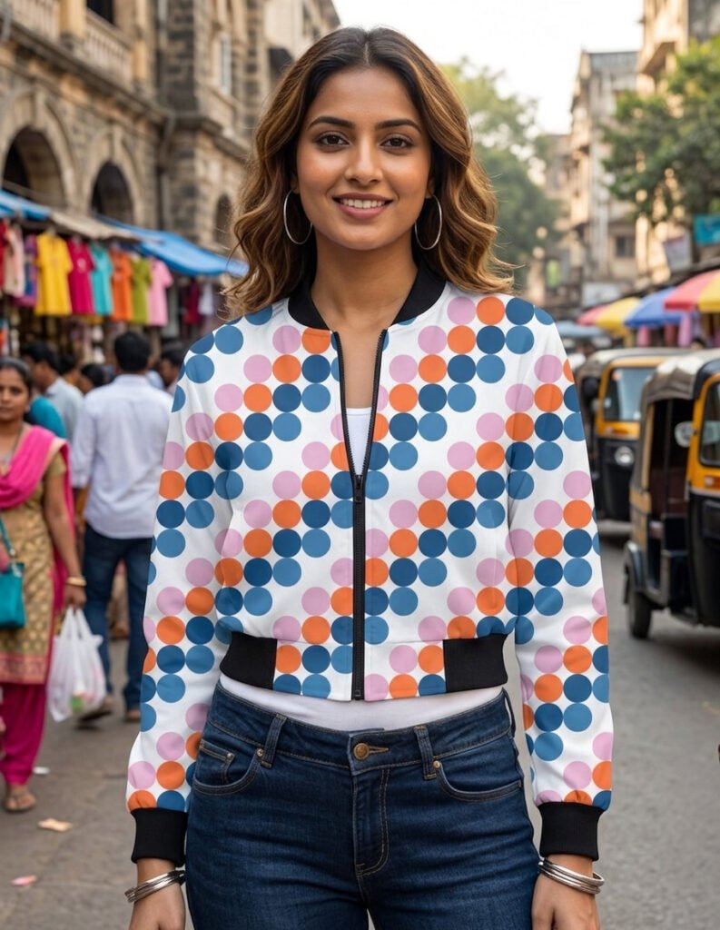 Cotton Tangerine PC Women Bomber Jacket