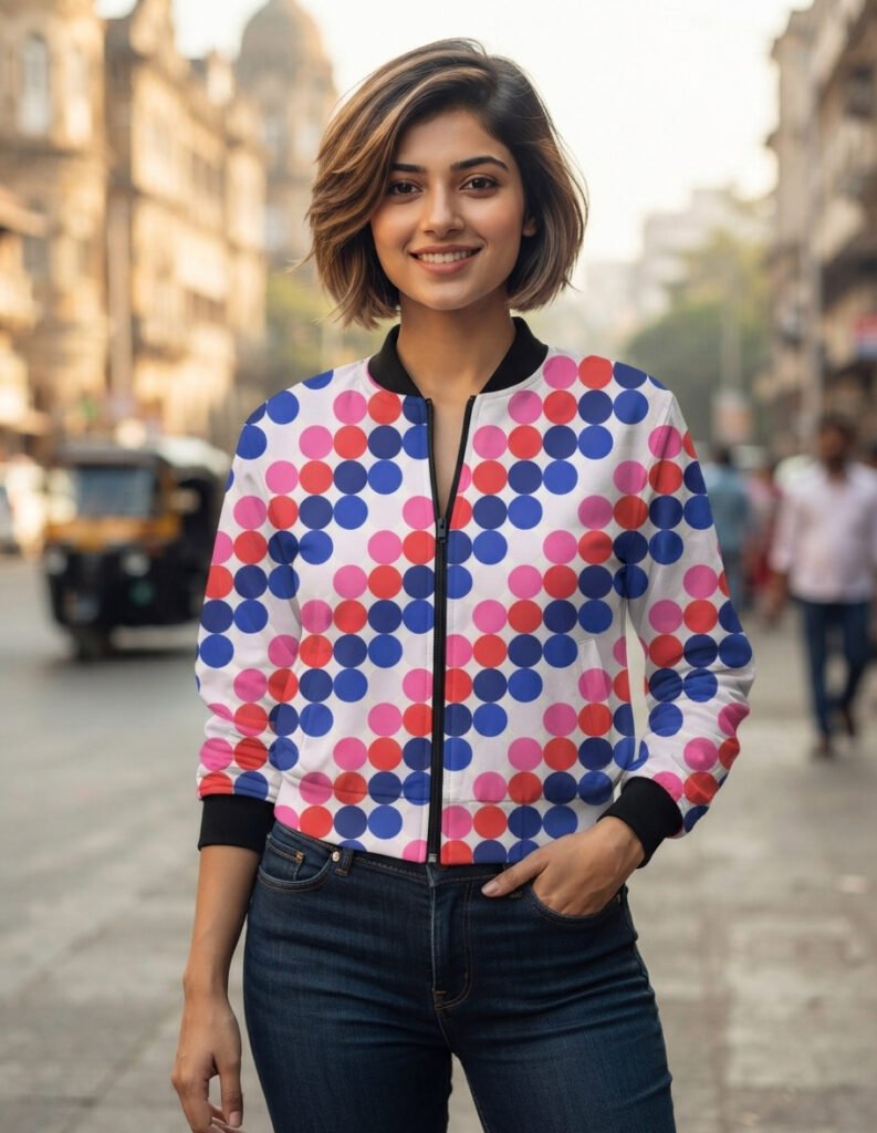 Electric Crush PC Women Bomber Jacket