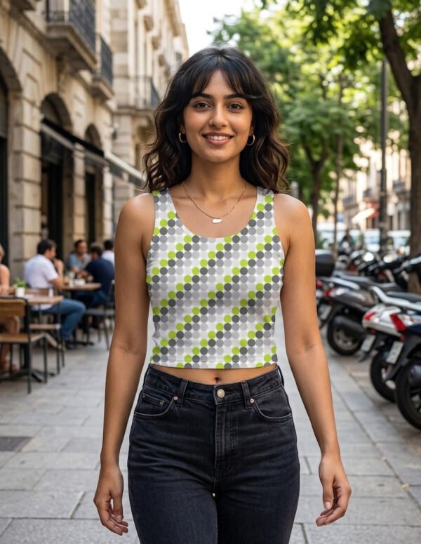 Electric Lime PC Women Crop Tank - Image 1
