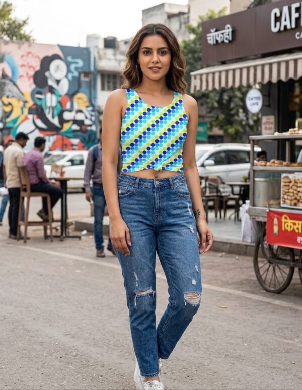 Electric Ocean PC Women Crop Tank - Image 1