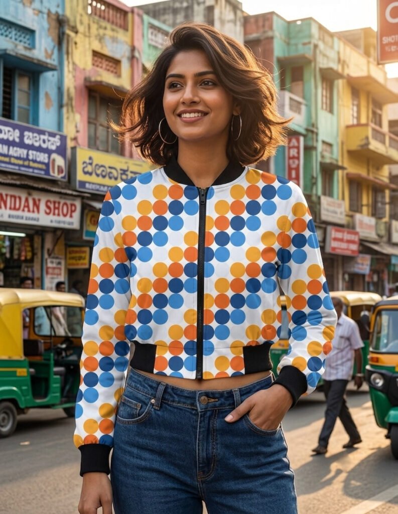 Electric Sunset PC Women Bomber Jacket