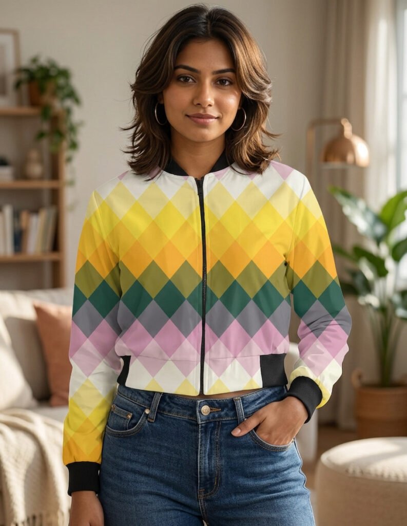 Emerald Bloom LGVGT Women Bomber Jacket