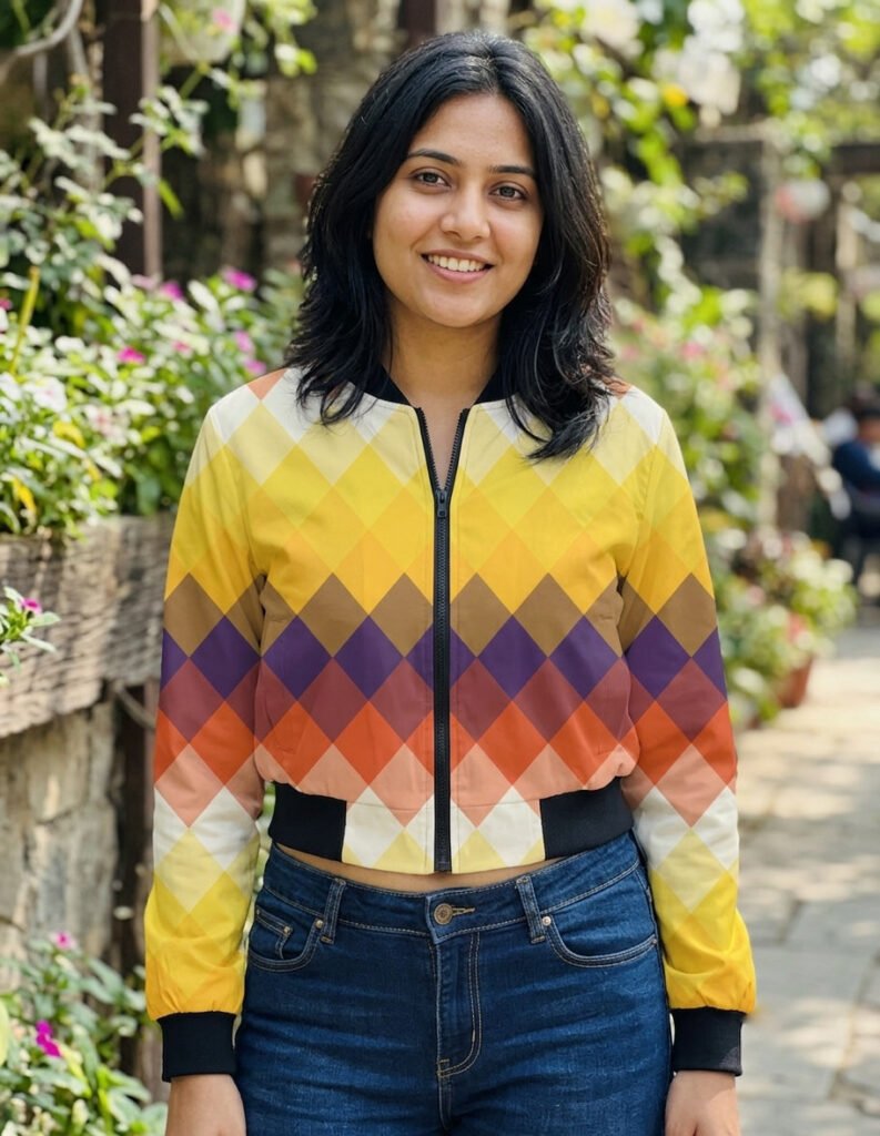 Fiery Orange LGVGT Women Bomber Jacket