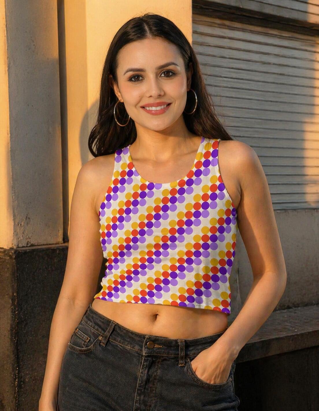 Halloween Night PC Women Crop Tank - Image 1