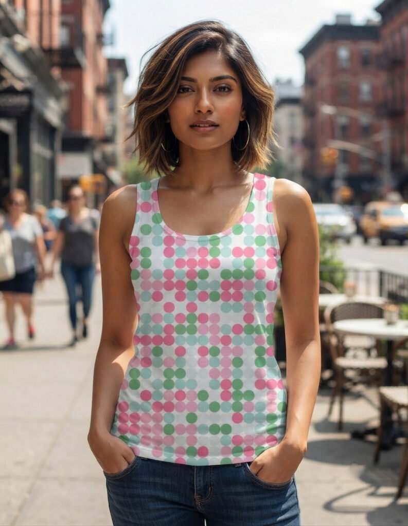Mint Rose Garden PC Women Tank Top