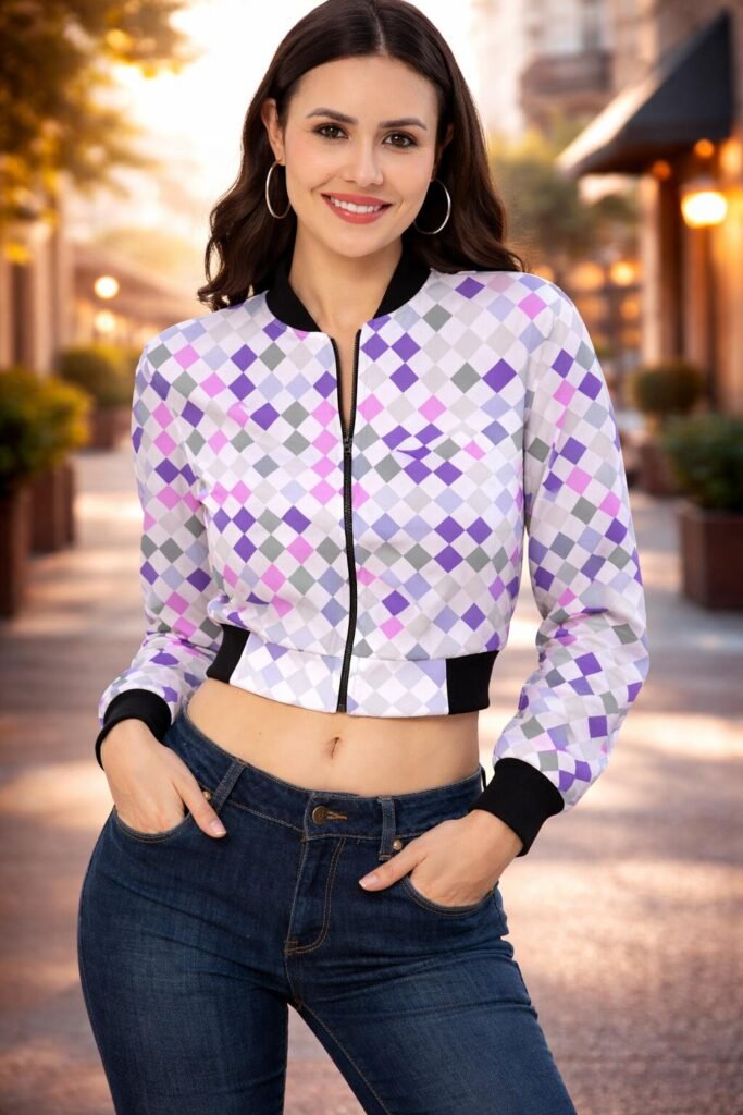 Neon Bloom PD Women Bomber Jacket