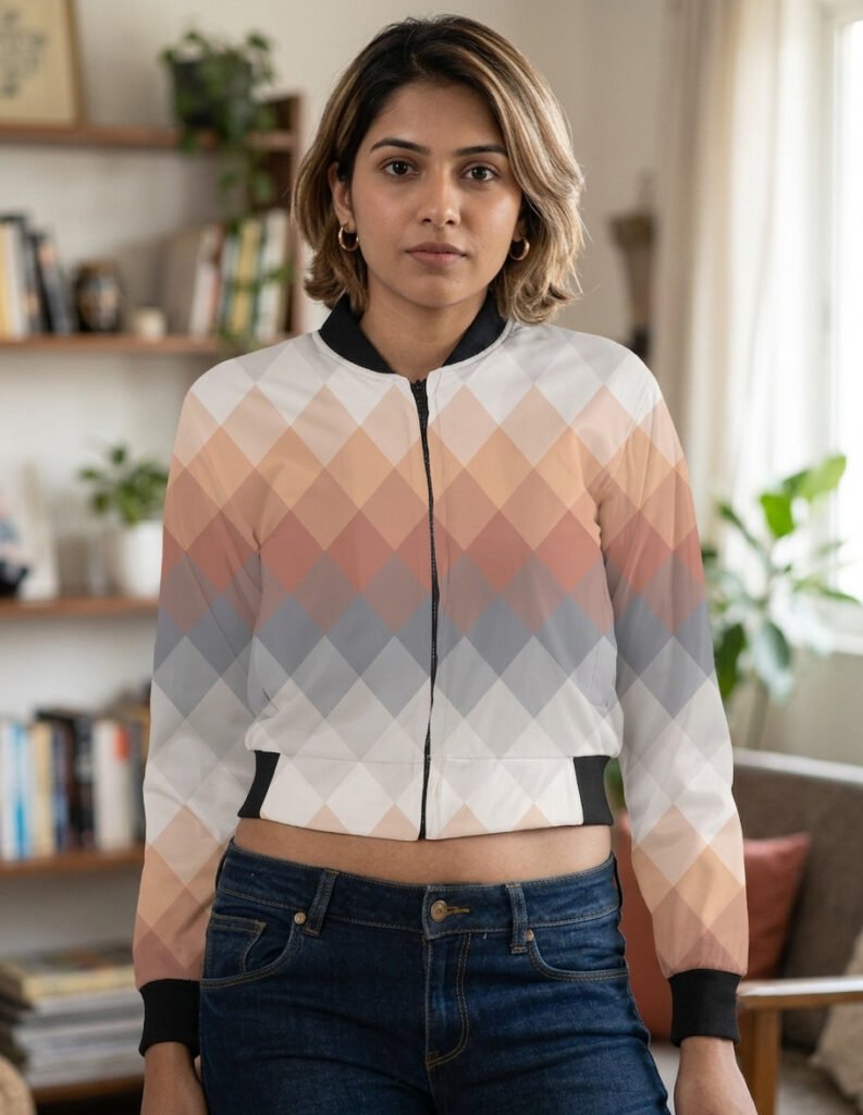 PeachGlow LGVGT Women Bomber Jacket