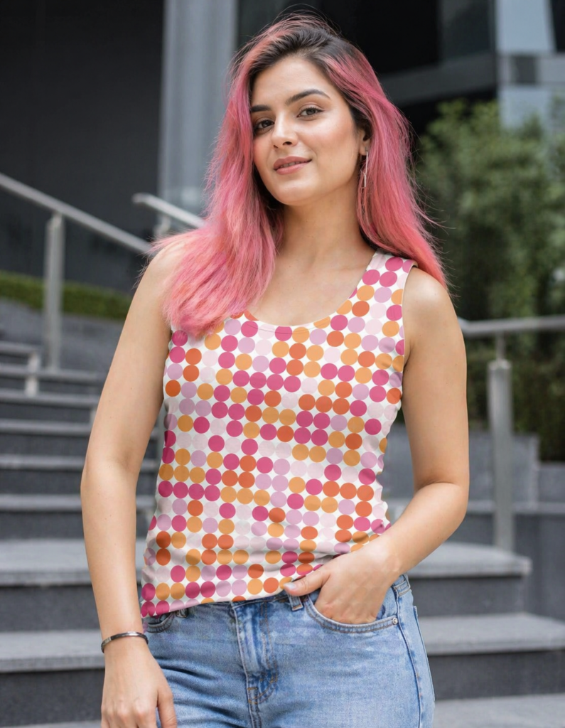 Peachy Sunset PC Women Tank Top