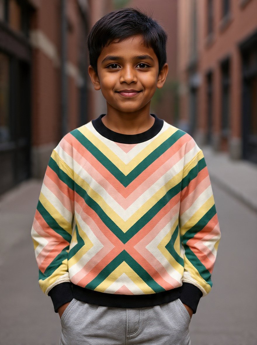 Sunlit Papaya BigX Kids Sweat Shirt - Image 1