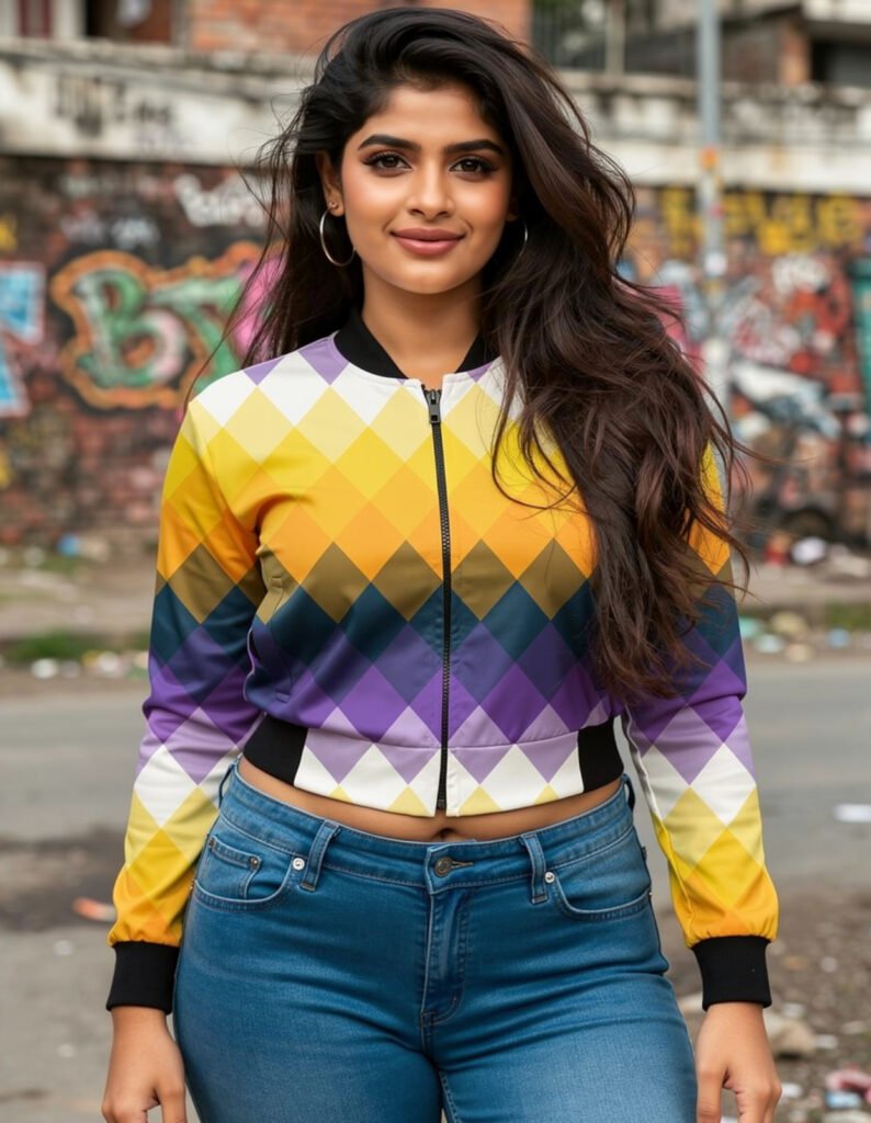 SunsetContrast LGVGT Women Bomber Jacket