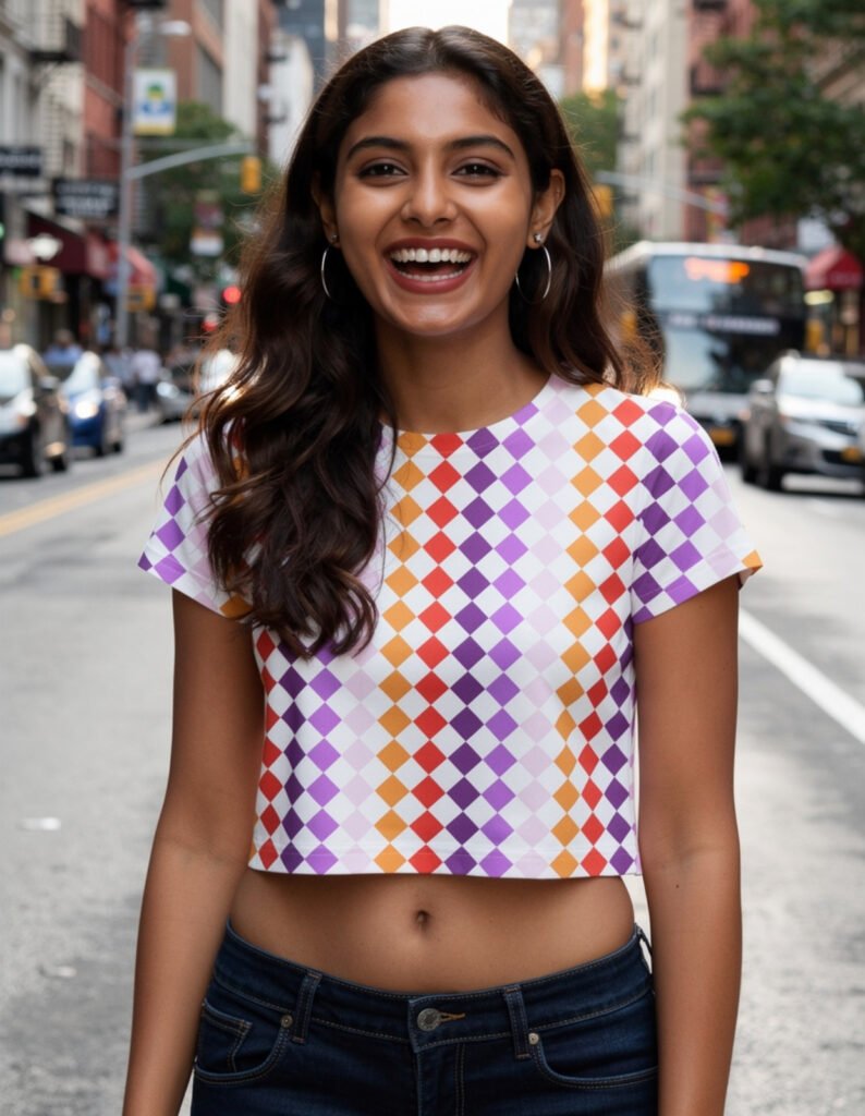 Sunset Disco PDC Crop Top