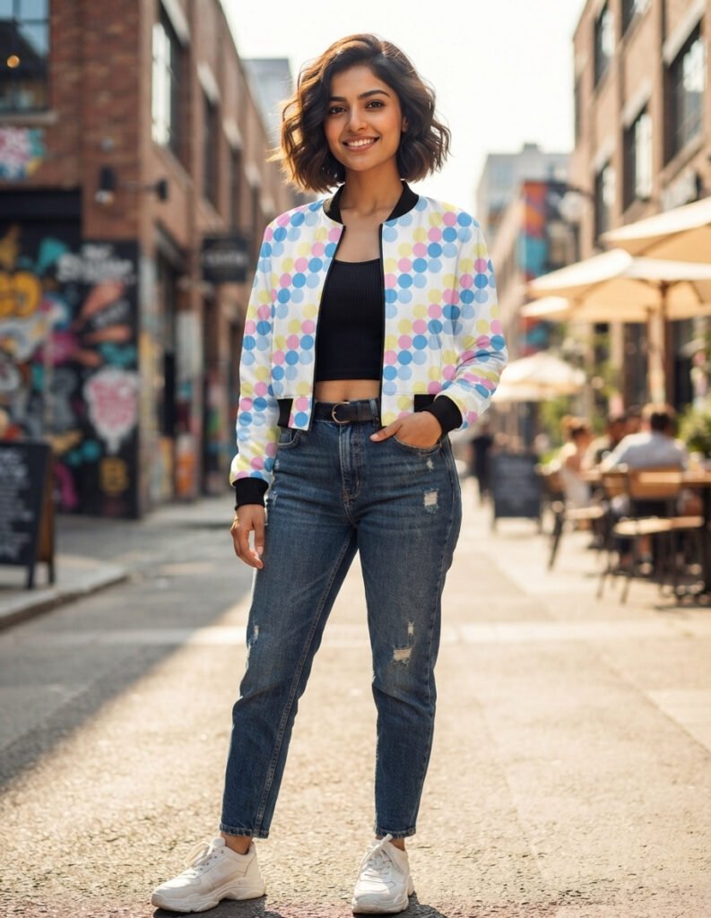 Tiny Joys PC Women Bomber Jacket