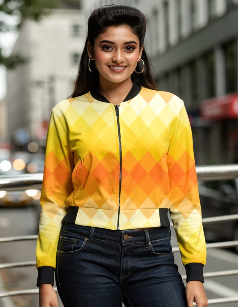 TropicalFlame LGVGT Women Bomber Jacket