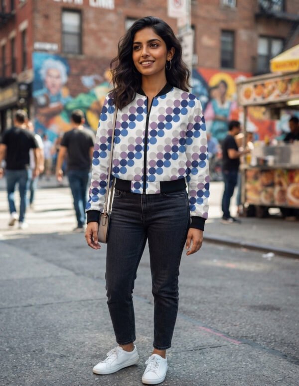 Vintage Silence PC Women Bomber Jacket - Image 1