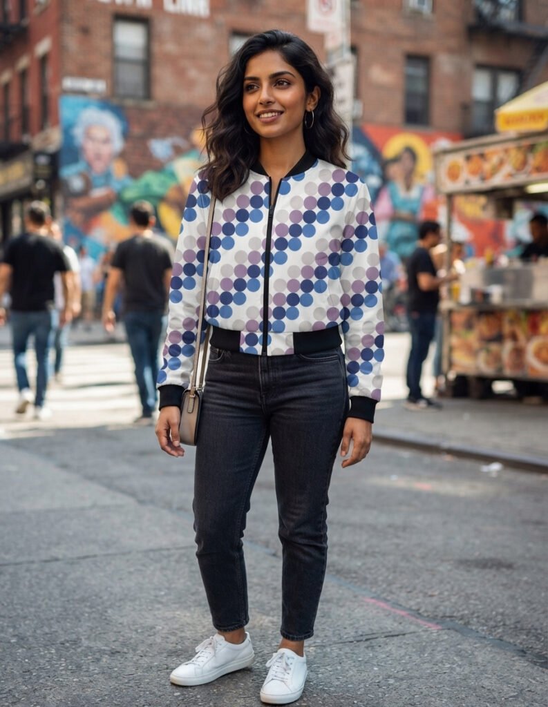 Vintage Silence PC Women Bomber Jacket
