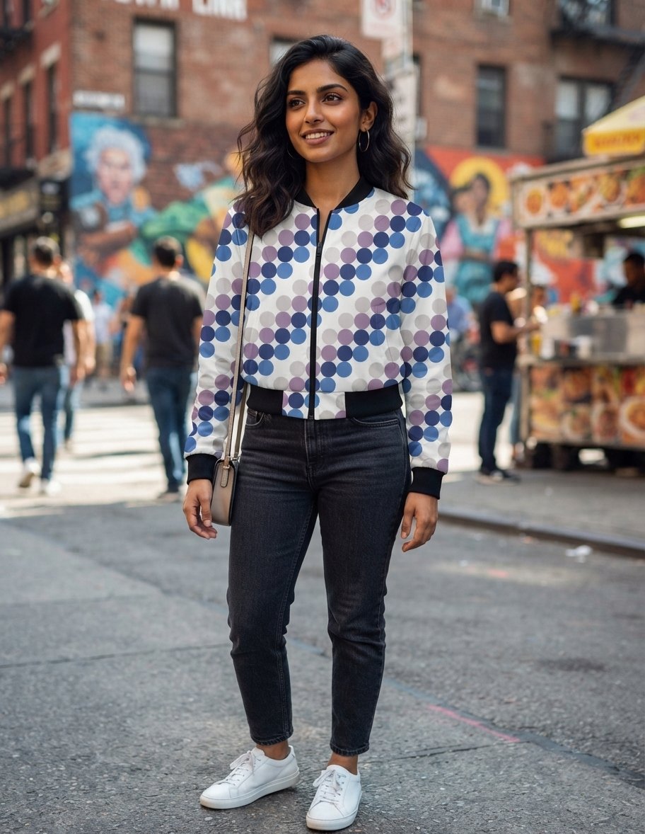 Vintage Silence PC Women Bomber Jacket - Image 1