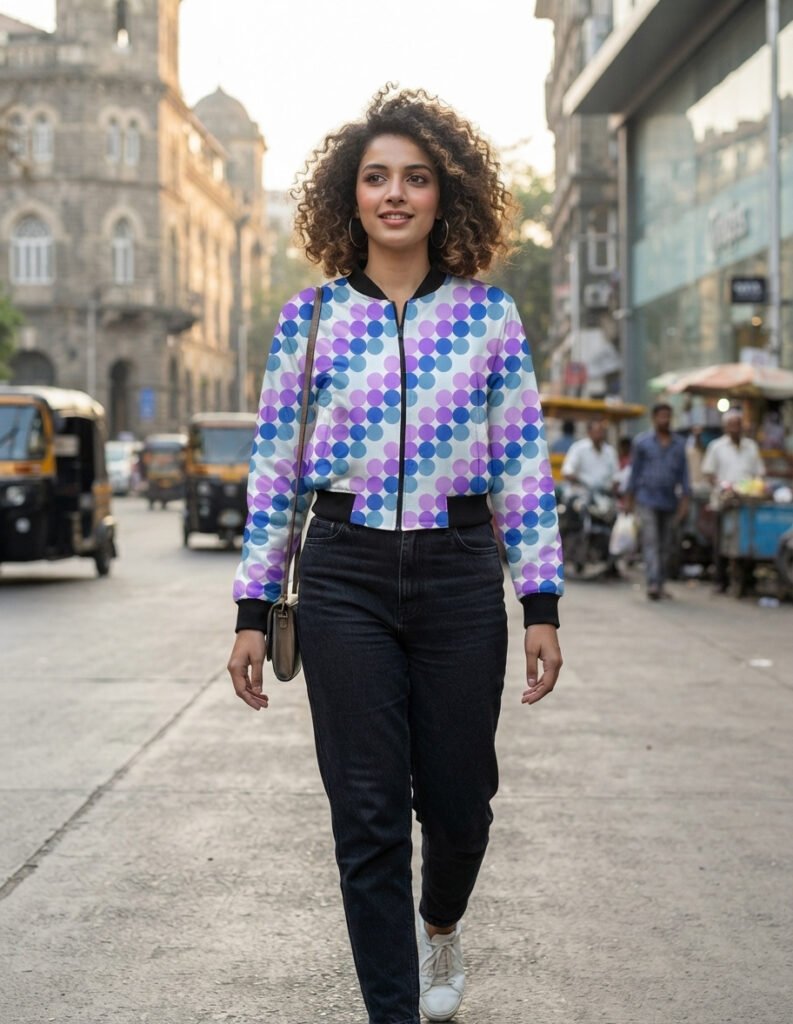 Violet Frost PC Women Bomber Jacket