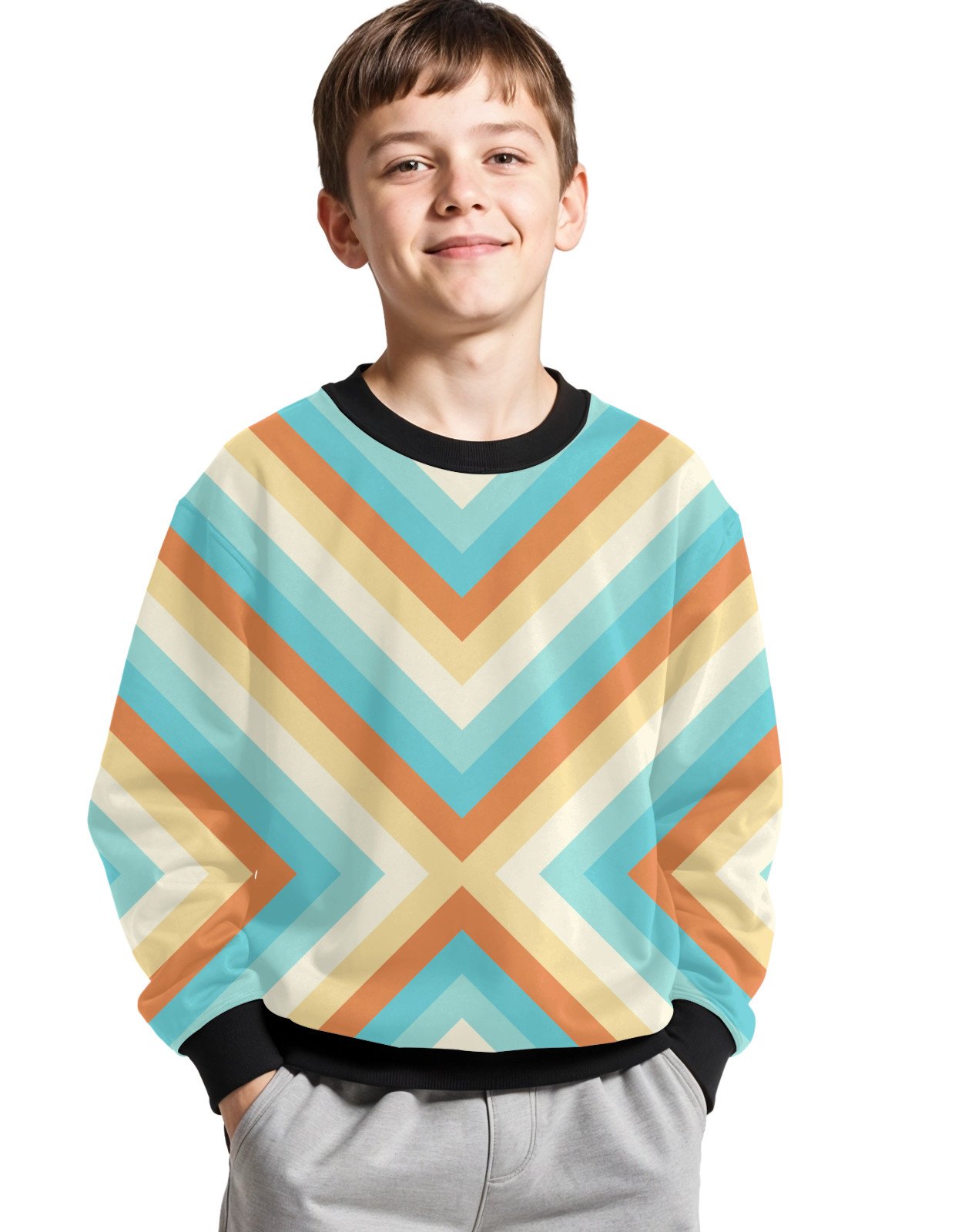 Apricot Shoreline BigX Kids Sweat Shirt - Image 1