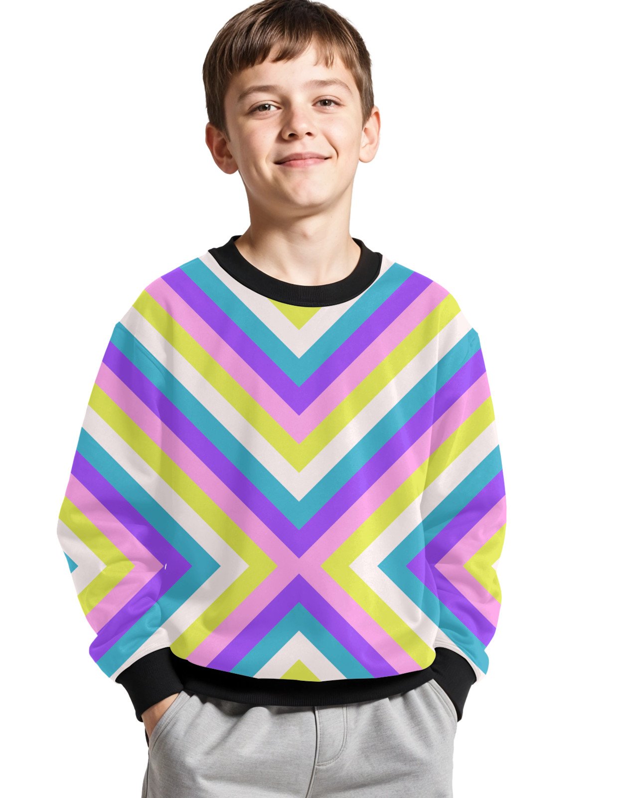 Lolli Pop Waves BigX Kids Sweat Shirt - Image 1