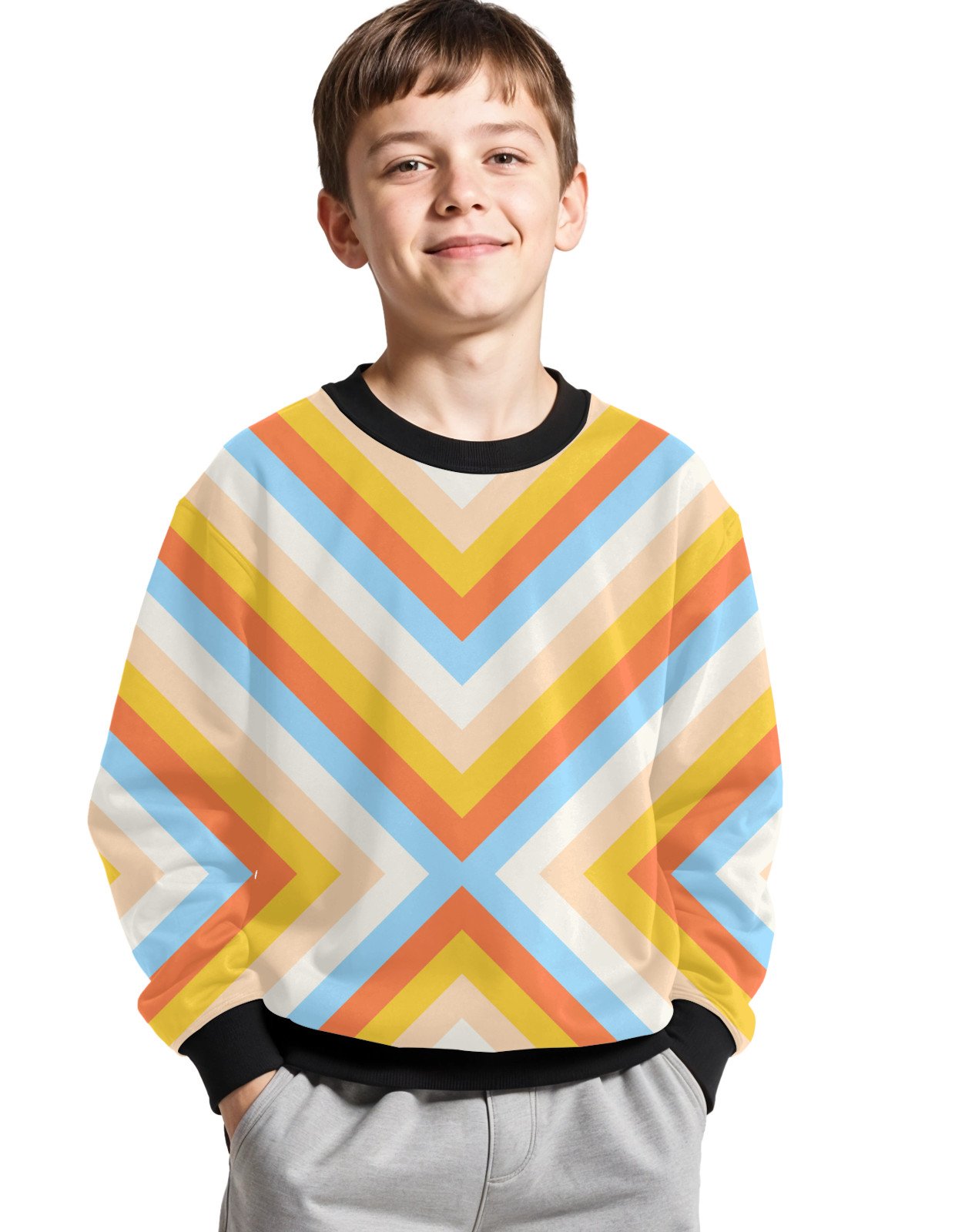 Peach Lemonade BigX Kids Sweat Shirt - Image 1