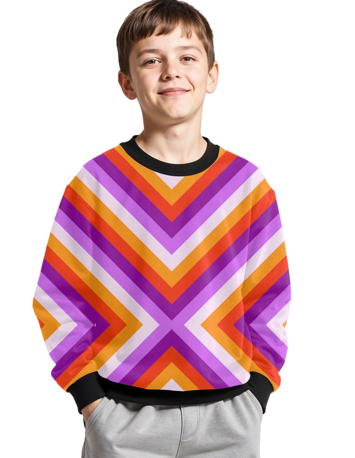 Sunset Disco BigX Kids Sweat Shirt - Image 1