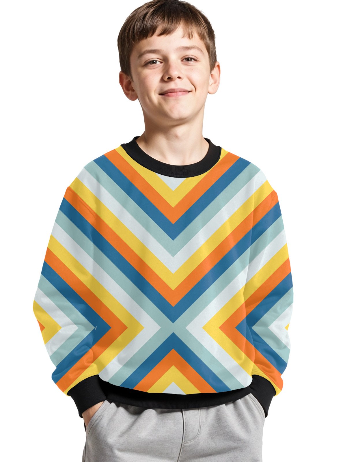Tropicolor BigX Kids Sweat Shirt - Image 1
