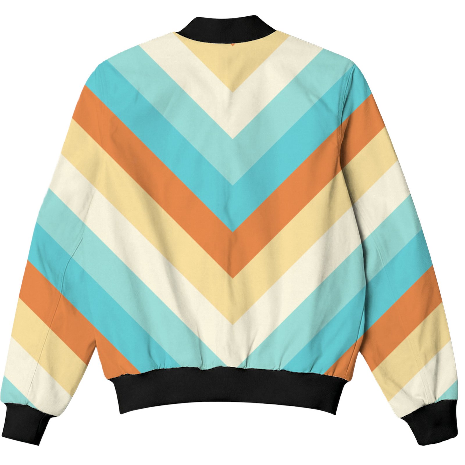 Apricot Shoreline Chevron Kids Bomber Jacket - Image 2