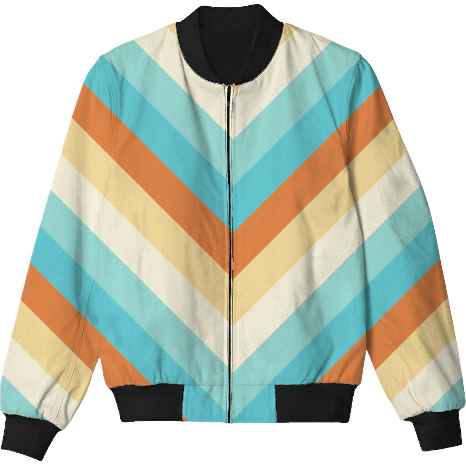 Apricot Shoreline Chevron Kids Bomber Jacket - Image 3