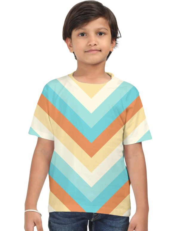 Apricot Shoreline Chevron Kids T-Shirt