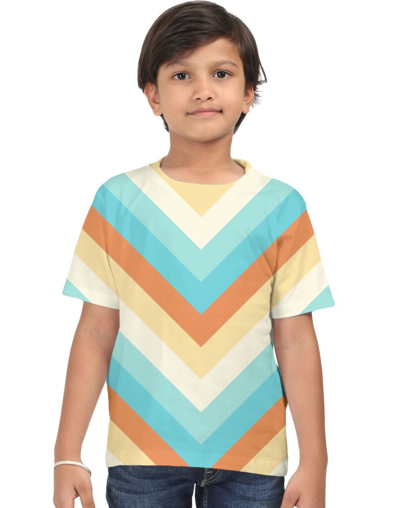 Apricot Shoreline Chevron Kids T-Shirt