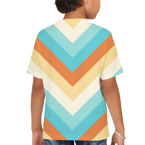 Apricot Shoreline Chevron Kids T-Shirt - Image 2